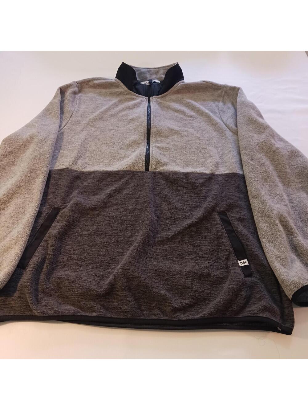 DSG Sweatshirt Size XL Men's 1/2 Zipper Black & Gray Pullover Sweatshirt